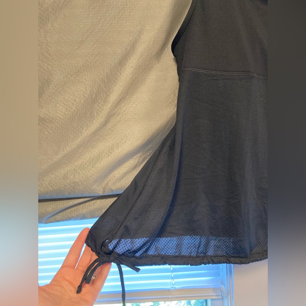 Champion Black Strappy Athletic Tank Top w/Drawstring Waist/Shelf Bra Size Large - Picture 3 of 11